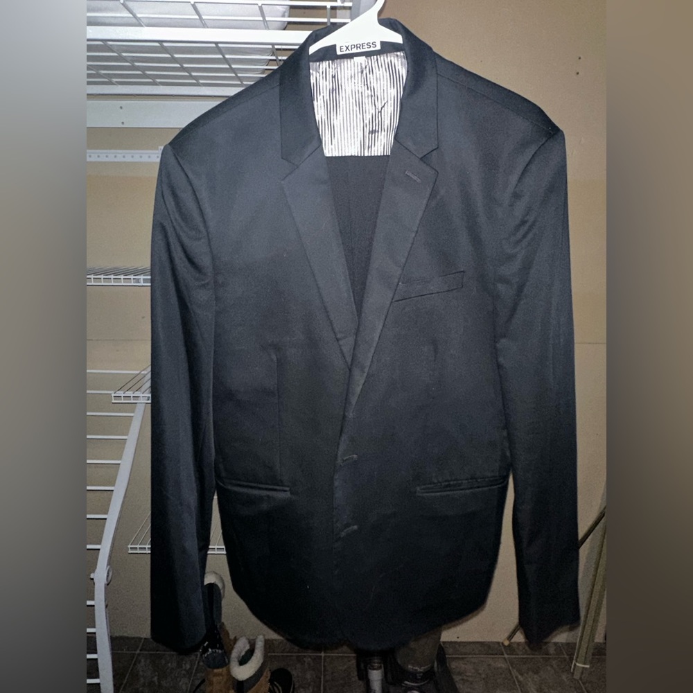 Express suit skinny fit black men